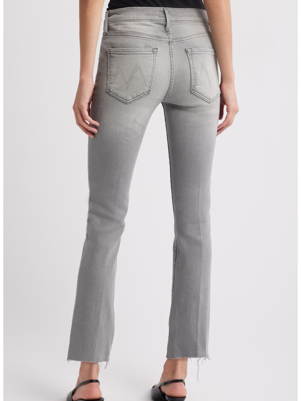MOTHER The Rascal Ankle Fray Jeans in Noted Gray Size 31 - Picture 2 of 12